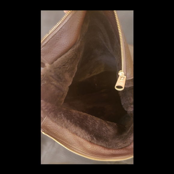 UGG Australia Brown Suede & Leather Shoulder Bag - Picture 9 of 12